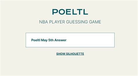 today's poeltl answer